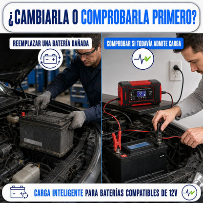 Modos de carga y botón de selección del NovaBattery