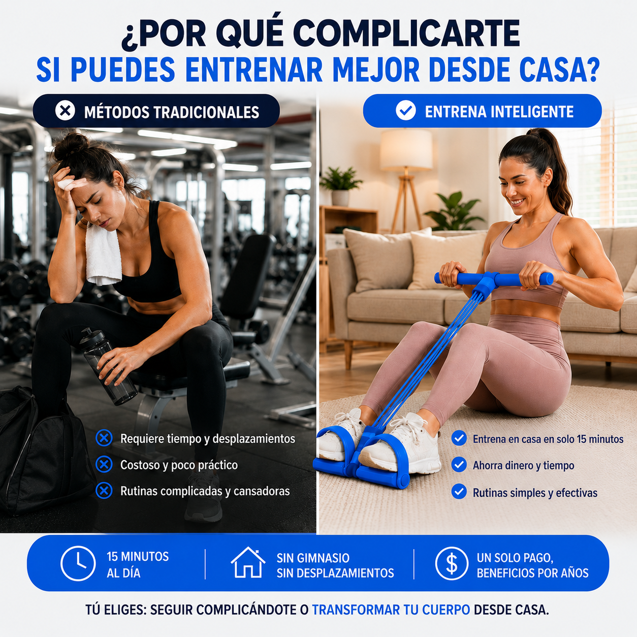Bandas Elásticas de Resistencia con Pedal