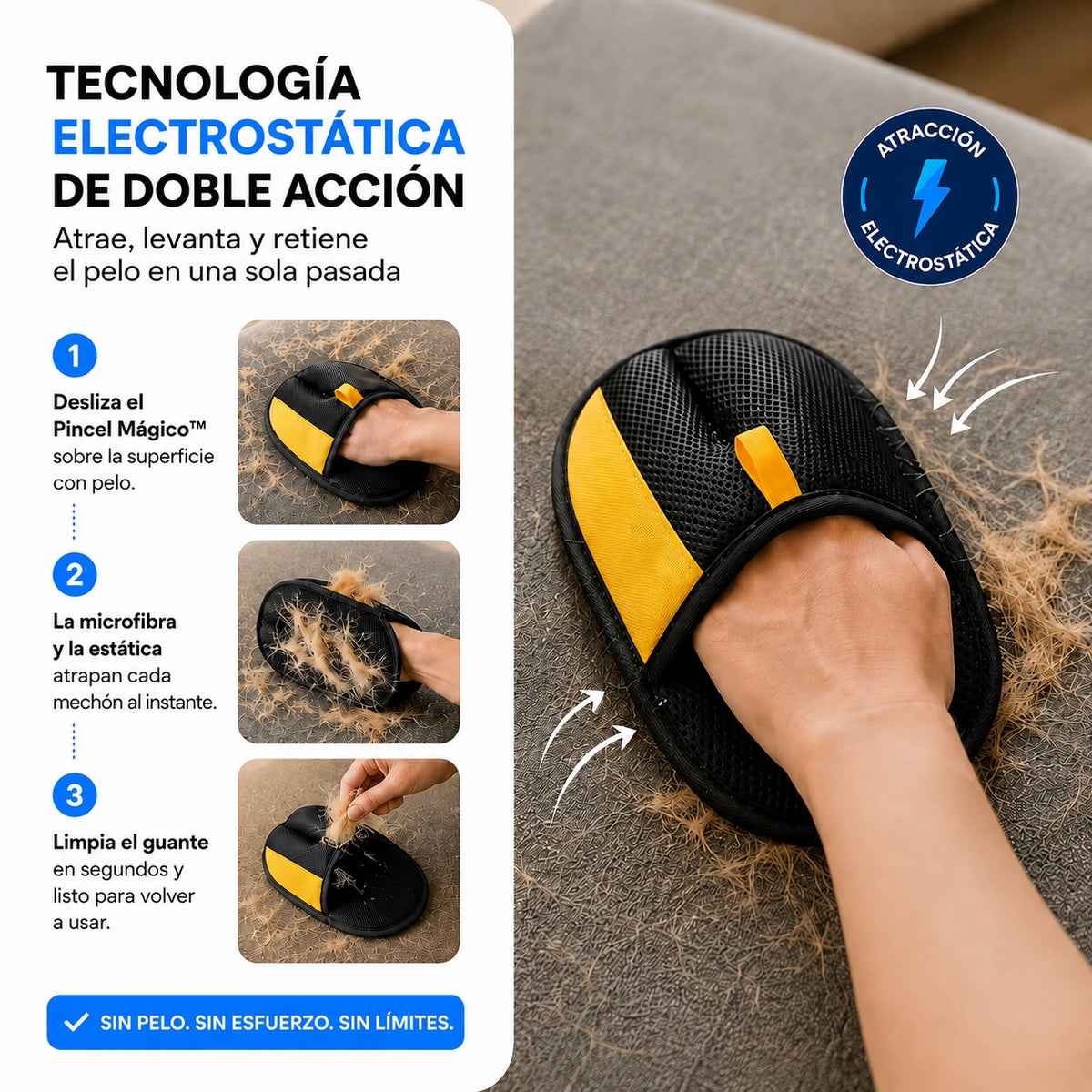 Guante Quita pelos — Elimina el Pelo de tu Mascota al Instante