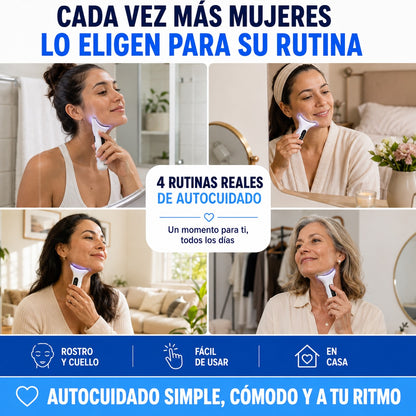 Masajeador Facial y Cuello LED Recargable