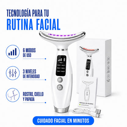 Masajeador Facial y Cuello LED Recargable