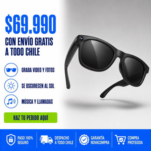Gafas inteligentes con IA a $69.990 con envío gratis a todo Chile