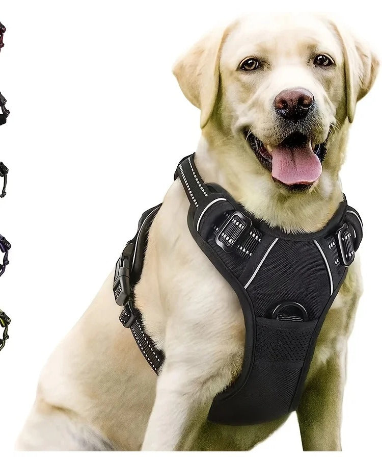 Labrador con arnés NovaPaw negro