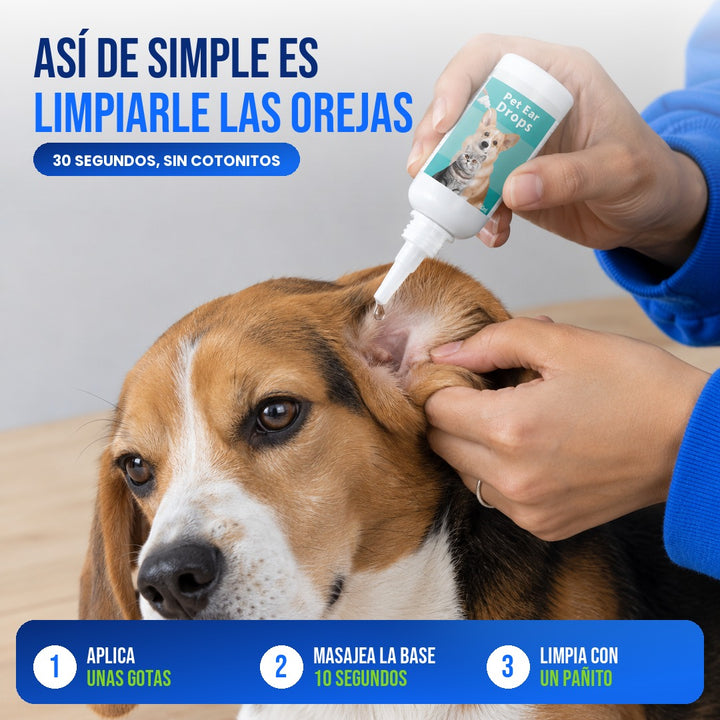 Así de simple es limpiarle las orejas: aplica, masajea, limpia